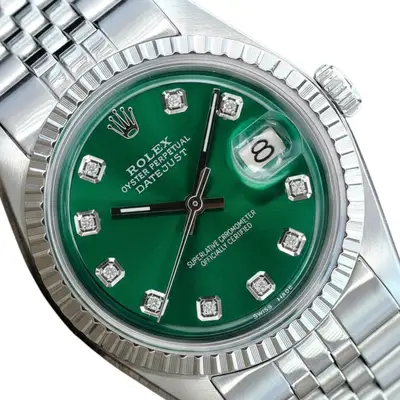 Rolex Datejust 1603 Stainless Steel Green