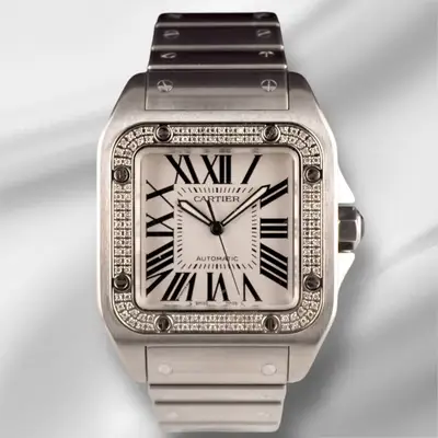 Cartier Santos 100 XL 1.0ct Iced