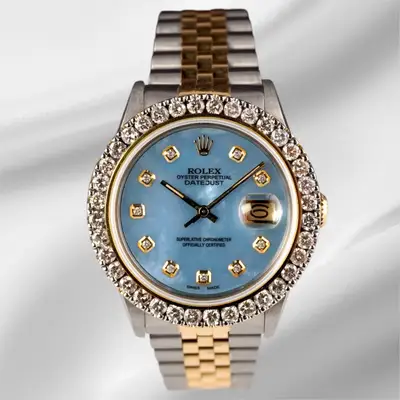 Rolex Datejust YG/Steel 2.50ct Diamonds Baby