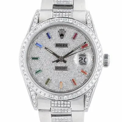 Rolex Datejust SS Rainbow Diamond Bezel