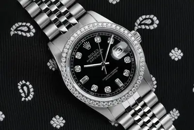 Rolex Datejust Black Diamond Stainless Steel