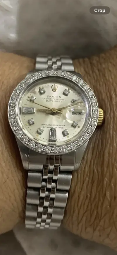 Rolex 14k Rolex Oyster Perpetual Date Diamond