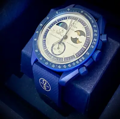 Omega MoonSwatch SpeedMaster MISSION TO EARTHPHASE-MOONSHINE