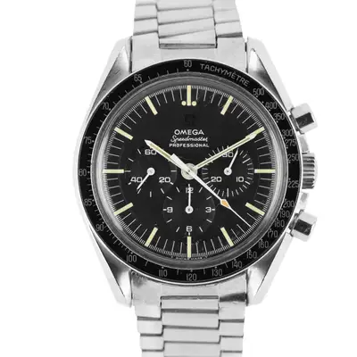 Omega Speedmaster Steel Black Applied Logo