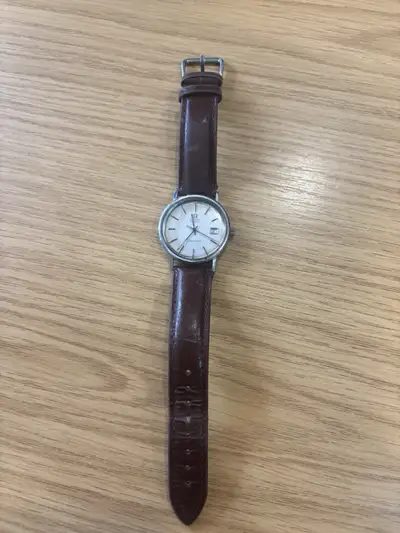 Omega Seamaster Silver Men’s with Brown