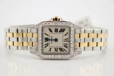 Cartier Santos Demoiselle 18k YG Steel