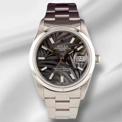 Rolex Date Grey Oyster Steel 15000