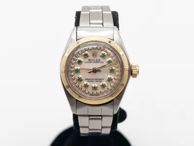 Rolex $7000 ROLEX Oyster Perpetual MOP Emerald