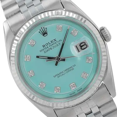Rolex Datejust Gold Steel Blue Fluted