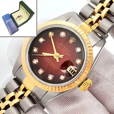 Rolex Datejust Factory Red Vignette Diamond