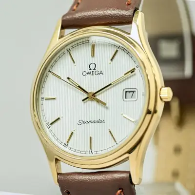 Omega Seamaster Cal.1430 Gold Date Roman