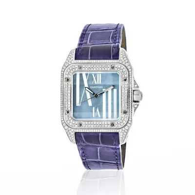 Cartier 18K White Gold Santos 100