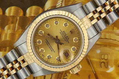 Rolex Datejust Steel Gold Gold Diamond