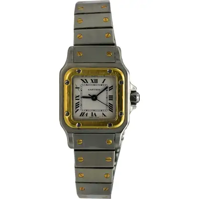 Cartier Stainless Steel 18k Gold Santos