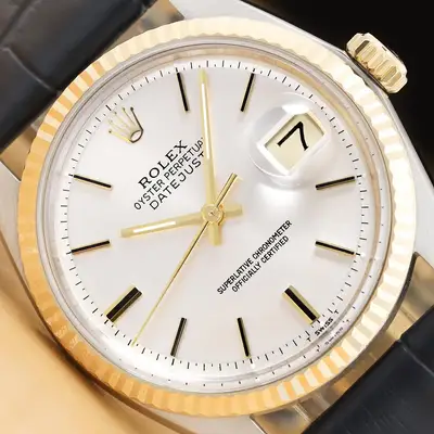 Rolex DATEJUST 1601 SILVER 14K YELLOW