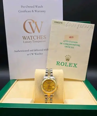 Rolex Datejust Champagne With Stunning!