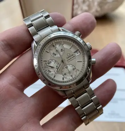 Omega Omega Speedmaster Date Automatic Chronograph Silver 39mm 3513.30.00 With B&P