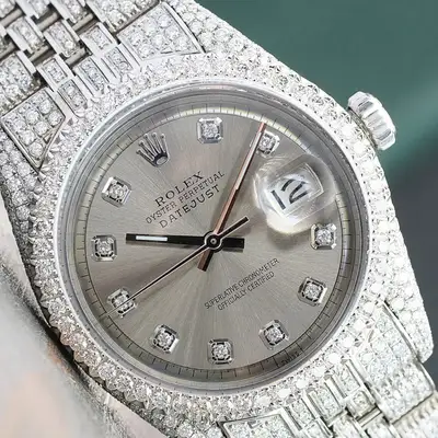 Rolex Datejust Iced Out Diamond Grey