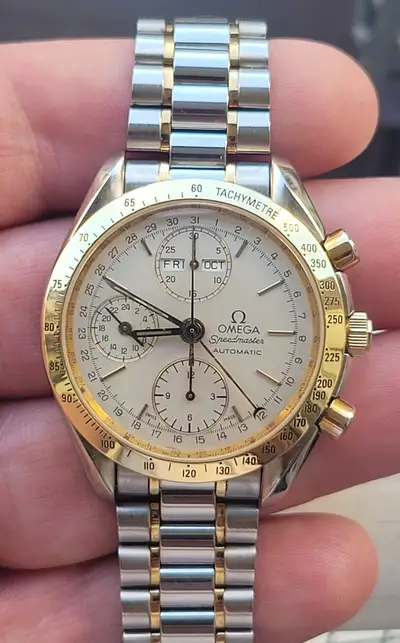 Omega Speedmaster Day-Date Chronograph Bezel18k Gold