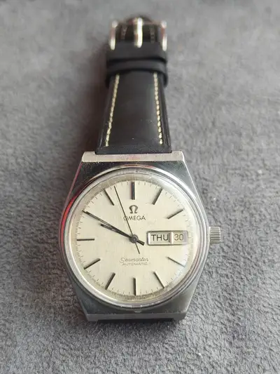 Omega Seamaster Silver Linen Dail Date
