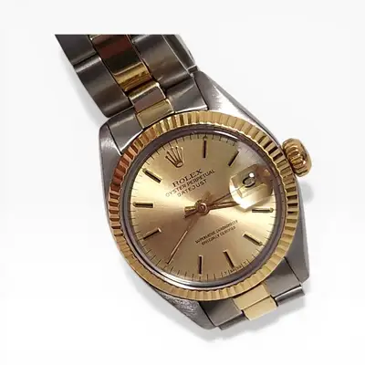 Rolex Datejust Two Tone Champagne Oyster