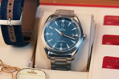 Omega Seamaster Railmaster Denim BOTH Bracelets!