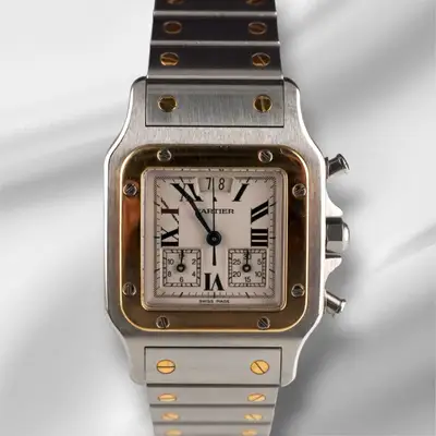 Cartier Santos Chronoflex Steel 18K Yellow