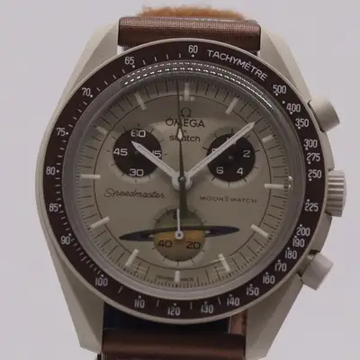 Omega Swatch Speedmaster Saturn SO33T100 QZ