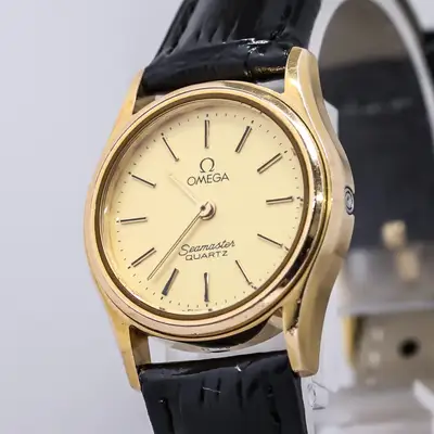 Omega **NEAR OMEGA Seamaster Cal.1350 Gold Push