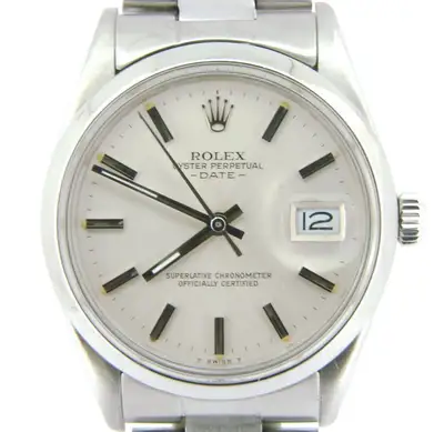 Rolex Date Stainless Steel SS Oyster
