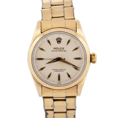 Rolex Oyster Perpetual Gold Shell Cap