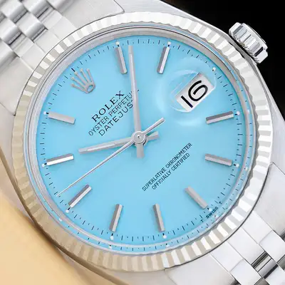 Rolex DATEJUST 1601 AQUA 18K WHITE