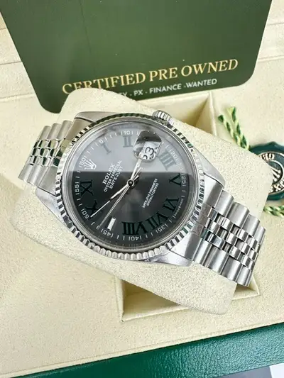 Rolex WIMBLEDON STEEL DATEJUST AND CERTIFICATES