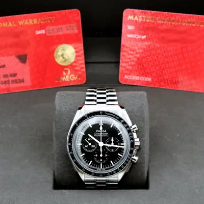 Omega Omega Speedmaster 310.30.42.50.01.001 42mm Black Dial Steel 2025 Box and Papers