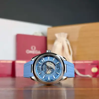 Omega Card Summer Blue Omega Seamaster Aqua