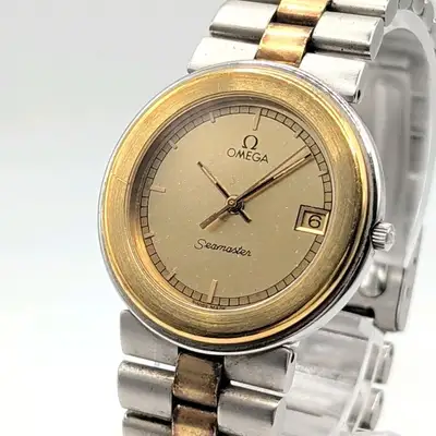 Omega Seamaster Round Two Tone Working