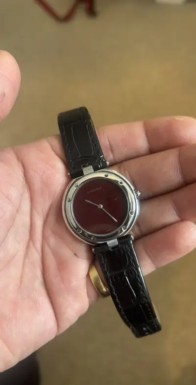 Cartier Santos Ronde Burgundy