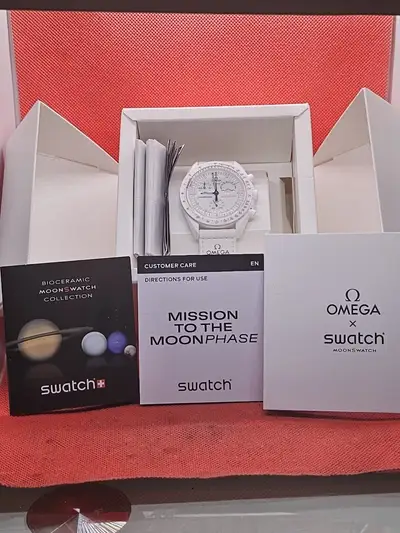 Omega Working Omega Swatch Speedmaster Moonphase Snoopy