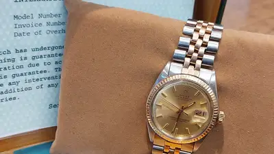 Rolex 1601 datejust Rose gold steel
