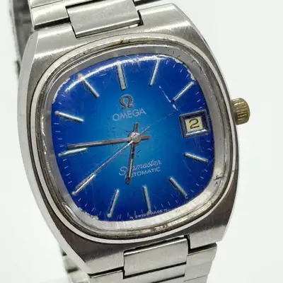 Omega Seamaster Silver Blue Gradient Auth