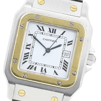 Cartier Santos GalbeeLM Date YG bezel