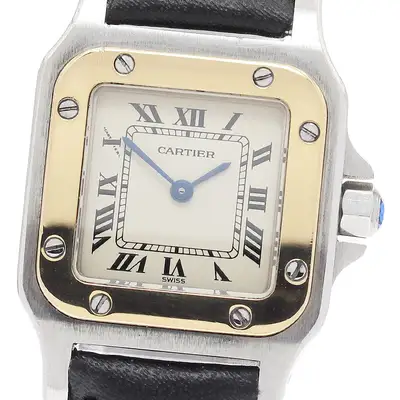 Cartier Santos GalbeeSM W20012C4 YG bezel