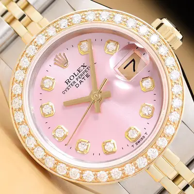 Rolex DATE 6917 PINK DIAMOND 14K