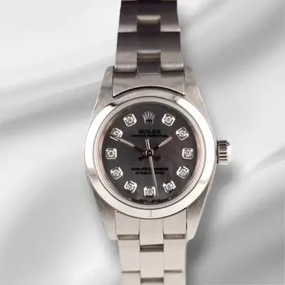 Rolex Oyster Perpetual Steel Black Mop