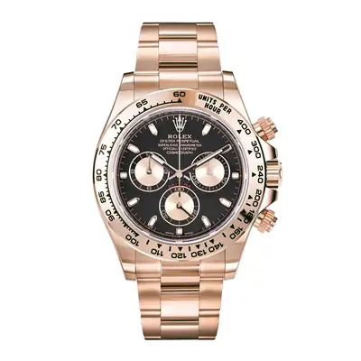 Rolex Daytona Black Index Hour Rose