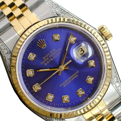 Rolex Datejust Two-Tone Blue Lugs Jubilee