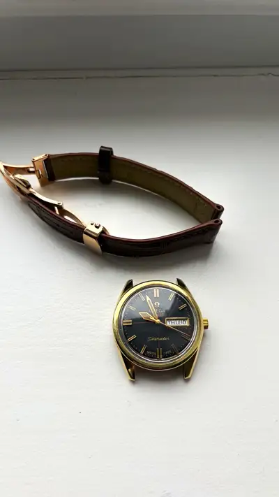 Omega Seamaster Day/Date Gold-Tone Case