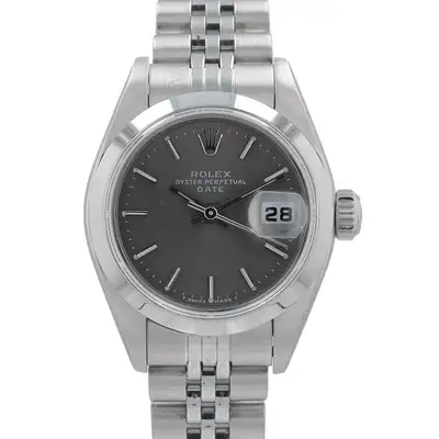 Rolex Date Oyster Perpetual Grey Smooth