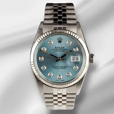 Rolex Datejust Steel Fluted Jubilee Ice