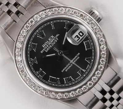 Rolex Datejust Stainless Steel Jubilee Black